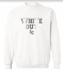 Crewneck White Out Sweatshirt by Gildan
